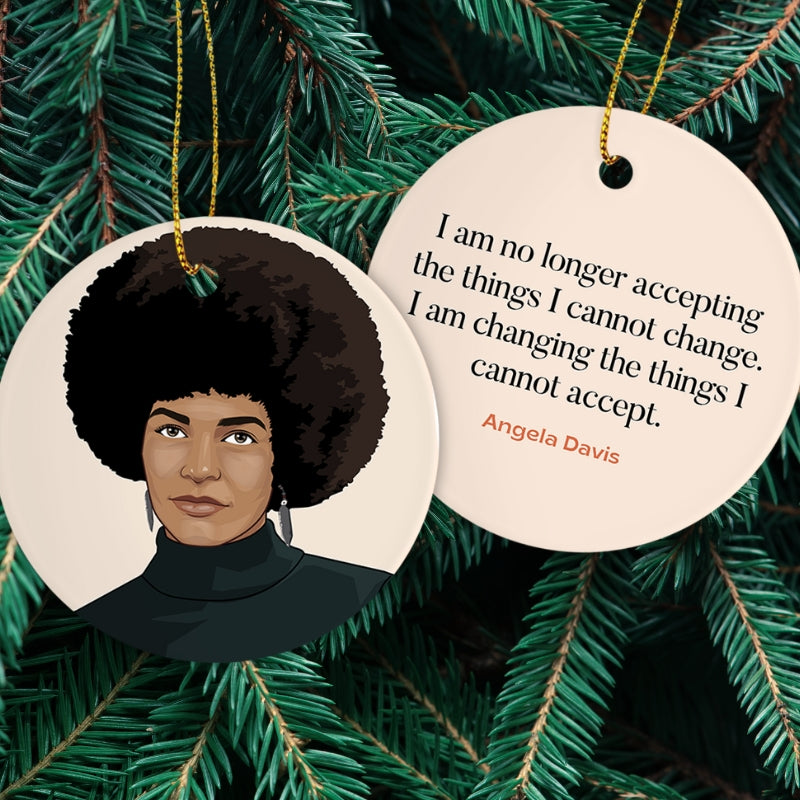 Angela Davis Christmas Ornament, Activist Gift
