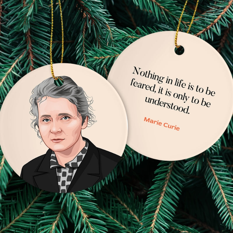 Marie Curie Christmas Ornament, Gift for Female Scientist