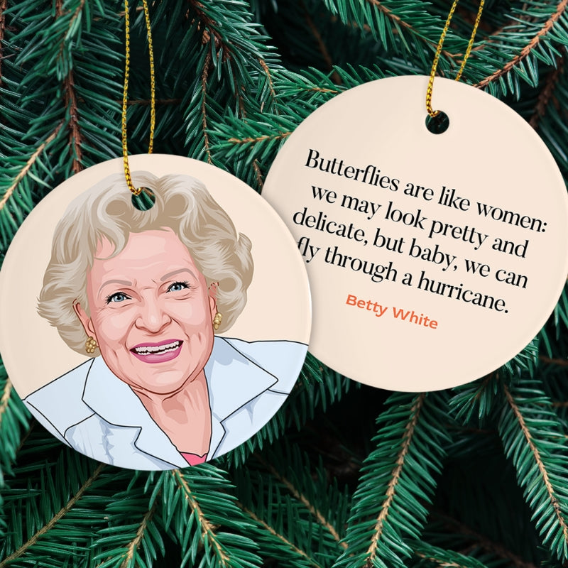 Betty White Christmas Ornament, Golden Girls Gift for Her