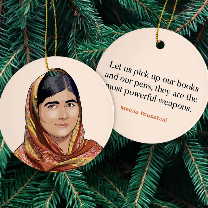 Malala Feminist Christmas Ornament