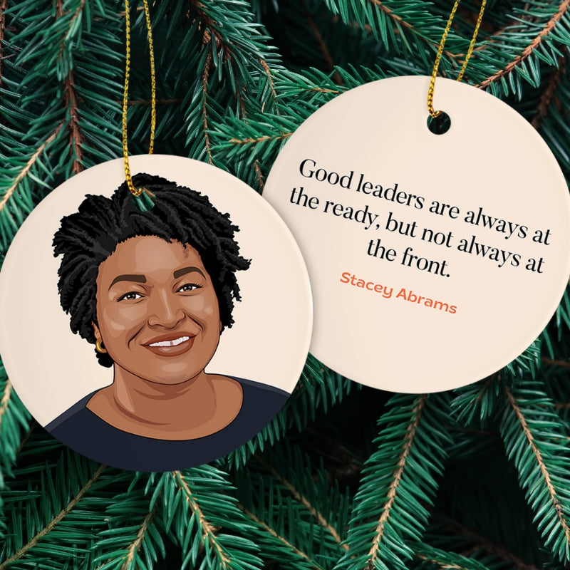 Stacey Abrams Christmas Ornament