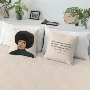 Angela Davis Quote Pillow, Gift fot Activist