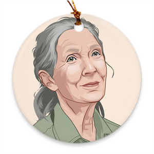 Jane Goodall Feminist Christmas Ornament