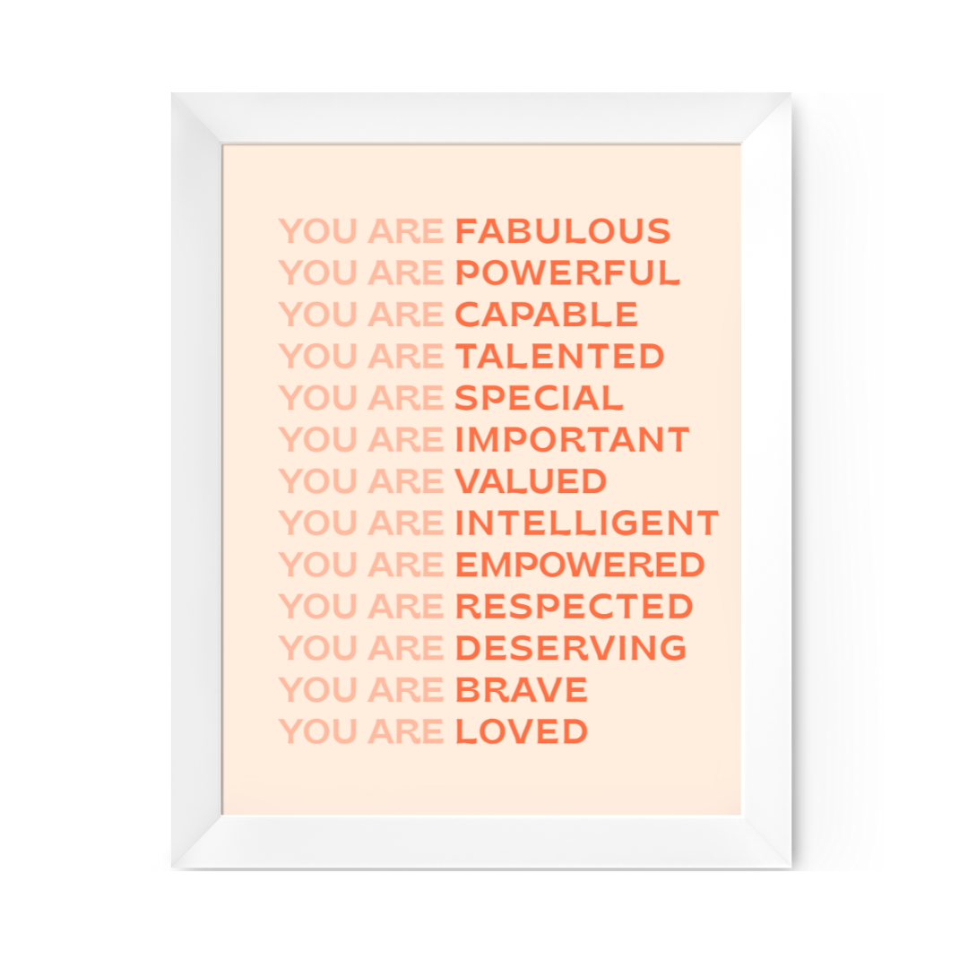 Positive Affirmations Art Print