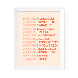 Positive Affirmations Art Print