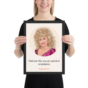 Framed Dolly Parton Quote Print