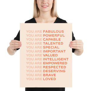 Positive Affirmations Art Print