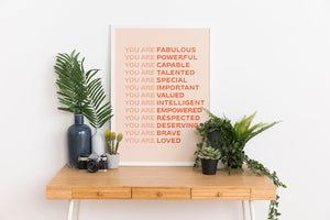 Positive Affirmations Art Print