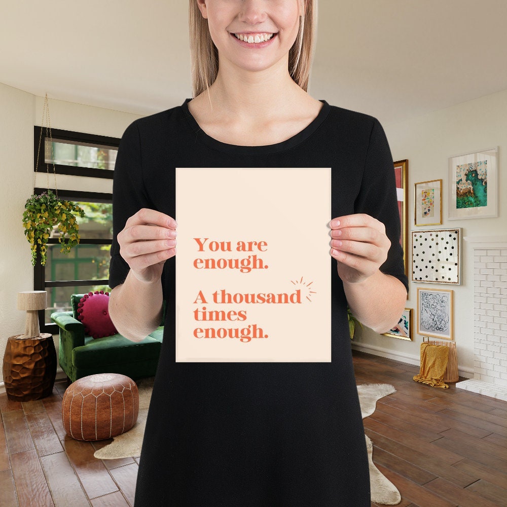 You Are Enough Affirmations Poster