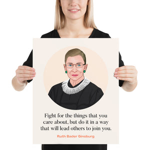 RBG Quote Print, Fight for the Things