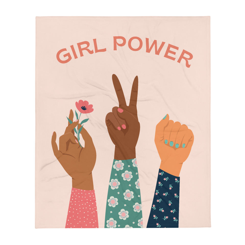 Girl Power Throw Blanket