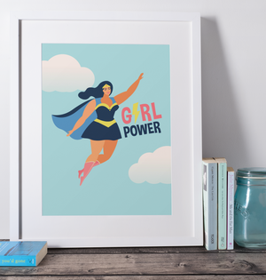Superhero Girl Power Art Print